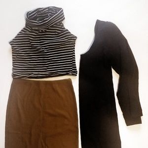 American Apparel Bundle: Dress, Skirt, Crop Top